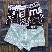 Printed Boxers Men's Underwear National Fashion Boxers Mid-waist