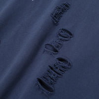 Letter Crack Printed Hooded Men's Sweater