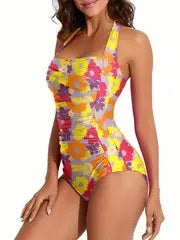 New European And American Women's One-piece Printed Swimsuit