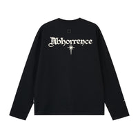 High-end Top American High-street Letter-embroidered Long-sleeve T-shirt For Men