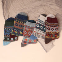 5-10 Pairs Retro Thick Line Men's Stockings Autumn And Winter Warm