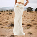 Metallic-accented Elegant And Textured Midi Skirt