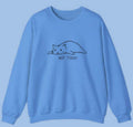 Round Neck Sweater Lazy Cat Letter Long Sleeve Top