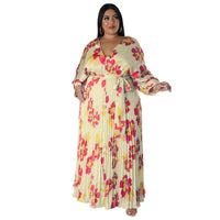 Loose-fitting Pleated Maxi Dress For Women