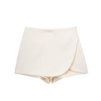 Women's High Waist Asymmetric Short Pantskirt