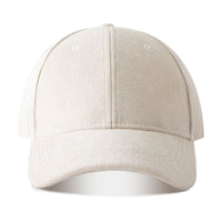 Suede Solid Color Soft Top Baseball Cap Simple Lambswool