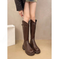New Versatile Casual Chunky Heel High Boots