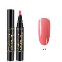 3 In 1 Nail Glue Pen  One-step Glue Phototherapy Plastic Nail Magnet Pen French Water Ripple Cat Eye Strong Magnet Pen DIY Manicure Tool Pen