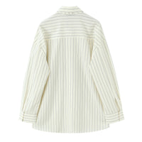 Women's Fashion Simple Tie Loose Shirt