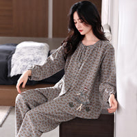 Fashion Women's Loose All Cotton Pajamas Suit