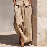 V-neck Sleeveless Tank Top And Casual Long Pants Set For Women