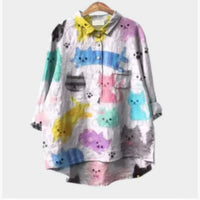 Women's Casual Long-sleeved Animal Print Shirt