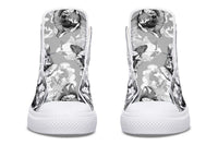 Printed Couple High Top Canvas Shoes