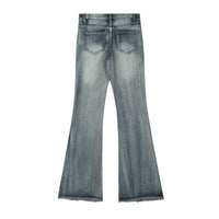 Jeans Women's Frayed Flared Pants Stretch Pants