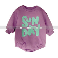 Infant Autumn And Winter New Jumpsuit Letter Romper