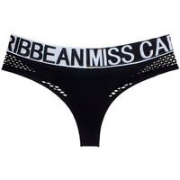 Women Seamless Sports Fitness Letter Cutout Mesh Low-waist Seamless Briefs