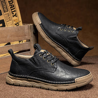 New Autumn And Winter Business Vintage Casual Leather Shoes Men's