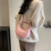 Women's Shoulder Messenger Soft Leather Portable Moon Bag