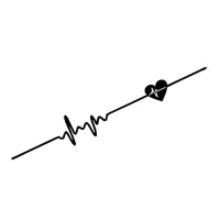 Car ECG Creative Heartbeat Motorcycle Body Bumper Decorative Stickers