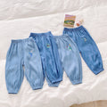 Children's Thin Anti Mosquito Pants Blue Casual Pants