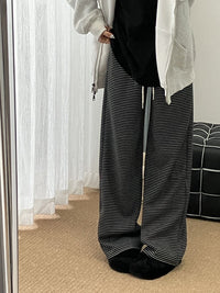Comfortable Fleece-Lined Striped Jogger Pants