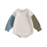 Baby Long Sleeved Round Neck Jumpsuit