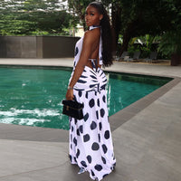 Street-style Asymmetrical Skirt High-neck Lace-up Dress