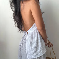 Womens Retro Solid-Color V-Neck Camisole