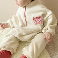Spring New Children's Love Letter Sweater Pants Leisure Suit