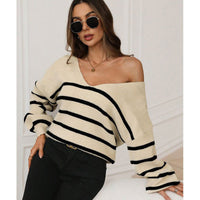 European And American Loose Bow Lace-up Sweater Coat