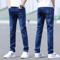 Spring And Summer Denim Trousers Men's Slim Straight Stretch