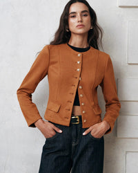 Linen Women's Casual Button-Up Jacket
