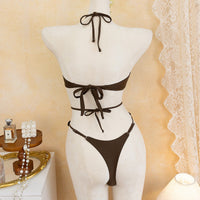 Sexy Strappy Black Gem-embellished Elegant One-piece Swimsuit