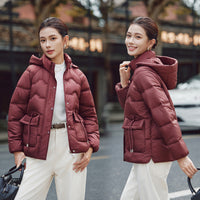 Hooded Cotton Jacket Women's Thickened Middle-aged And Elderly Coat
