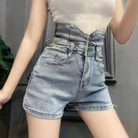 High Waist Slimming Net Red Casual Light Color Denim Waist