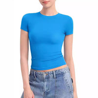 Women's Fashion Simple Short-sleeved T-shirt Pure Desire Top