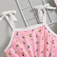 Children's Fashion Printing Strap Jumpsuit