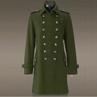 Men's  Double-breasted Woolen Coat Tide