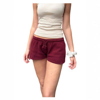 Women's Casual Sports Shorts With Elastic Waistband And Drawstring