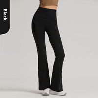 Nude Feel Wide Leg Skinny Yoga Pants High Waist Non-embarrassing Line Sports Trousers
