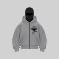Gothic Zippered Hooded Sweatshirt For Men