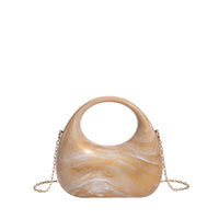 Acrylic Box Bag, Womens Evening Handbag With A Moon-shaped Underarm Design