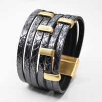 Multi-layer PU Leather Bracelet For Layered Styling
