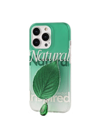 Phone Case Leaf Gradient Green Bracket