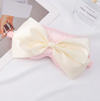 Cute bow eye mask-light purple-imitation silk-1 piece