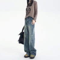 Fashion Retro Wide Leg Jeans For Women