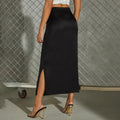 Split Satin Skirt Summer New Versatile Color