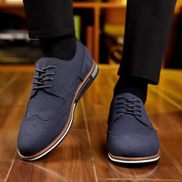 New Men's Casual Shoes Plus Size Matte Low-top Shoes Suede Leather