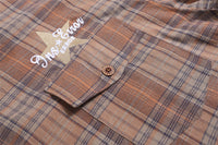 Casual Short Sleeve Plaid Shirt Men