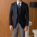 Men's Business Slim-fit Striped Suit Jacket